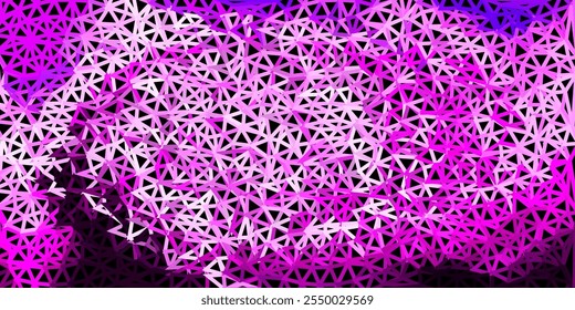 Fondo de triángulo abstracto de Vector rosa, púrpura claro. Ilustración abstracta moderna con triángulos poligonales. La mejor opción para su diseño.