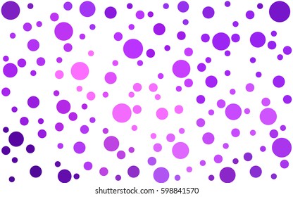 Light Purple, Pink vector abstract pattern with circles. Geometry template for your business design. Background with colored spheres.
