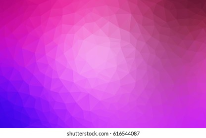 Light Purple, Pink vector abstract textured polygonal background. Blurry triangle design. Pattern can be used for background.