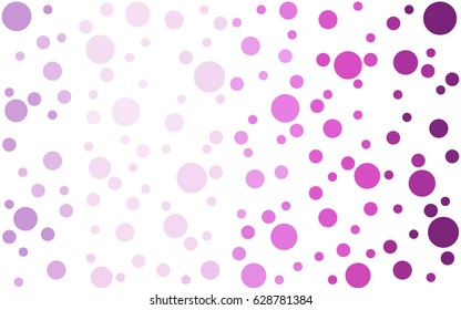 Light Purple, Pink vector abstract pattern with circles. Geometry template for your business design. Background with colored spheres.
