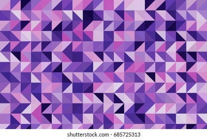 Light Purple, Pink vector abstract mosaic template. Triangular geometric sample with gradient.  A new texture for your design.