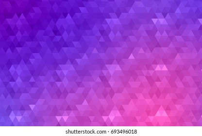 Light Purple, Pink vector abstract mosaic background. Creative geometric illustration in Origami style with gradient. The completely new template can be used for your brand book.