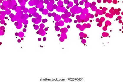 Light Purple, Pink vector abstract pattern with circles. Geometry template for your business design. Background with colored spheres.