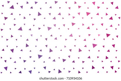 Light Purple, Pink vector abstract colorful background, which consist of triangles. Pattern with colored triangles on white background.