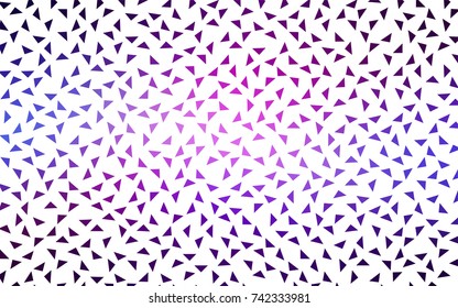 Light Purple, Pink vector abstract colorful background, which consist of triangles. Pattern with colored triangles on white background.