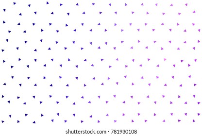 Light Purple, Pink vector abstract colorful background, which consist of triangles. Pattern with colored triangles on white background.