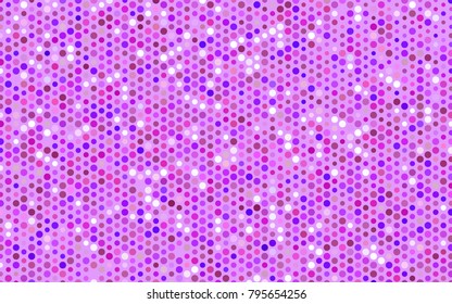 Light Purple, Pink vector abstract pattern with circles. Geometry template for your business design. Background with colored spheres.