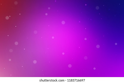 Light Purple, Pink vector backdrop with dots. Abstract illustration with colored bubbles in nature style. Completely new template for your brand book.