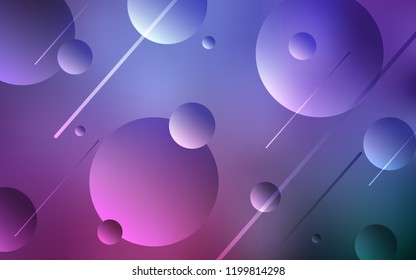 Light Purple, Pink vector backdrop with dots. Blurred bubbles on abstract background with colorful gradient. Pattern can be used for beautiful websites.