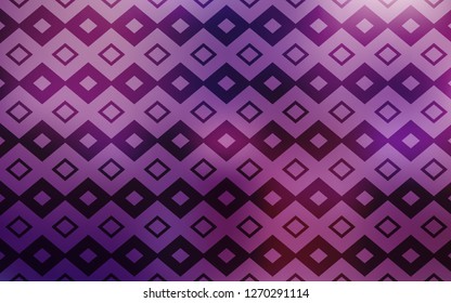 Light Purple, Pink vector backdrop with rhombus. Glitter abstract illustration with rectangular shapes. The template can be used as a background.