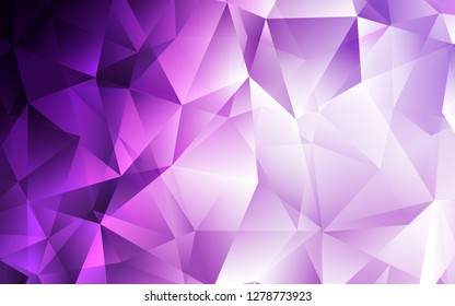 Light Purple, Pink vector backdrop with lines, triangles. Glitter abstract illustration with triangular shapes. Pattern for busines ad, booklets, leaflets
