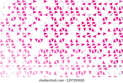 Light Purple, Pink vector backdrop with lines, triangles. Decorative design in abstract style with triangles. Smart design for your business advert.