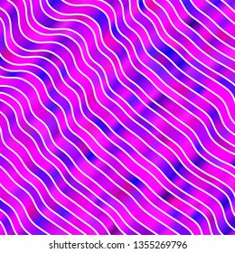 Light Purple, Pink vector backdrop with bent lines. Illustration in halftone style with gradient curves. Smart design for your promotions.