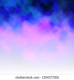 Light Purple, Pink vector backdrop with cumulus. Colorful illustration with abstract gradient clouds. Colorful pattern for appdesign.