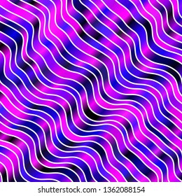 Light Purple, Pink vector backdrop with circular arc. Abstract illustration with bandy gradient lines. Pattern for commercials, ads.