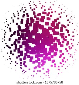 Light Purple, Pink vector backdrop with rectangles. Colorful illustration with gradient rectangles and squares. Pattern for commercials, ads.