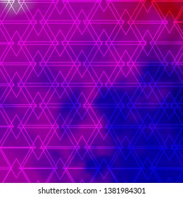 Light Purple, Pink vector backdrop with lines, triangles. Gradient triangles in abstract style on simple form. Pattern for booklets, leaflets