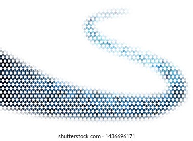 Light Purple, Pink vector backdrop with hexagons. Design in abstract style with hexagons. Pattern for texture of wallpapers.
