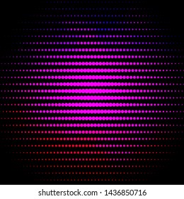 Light Purple, Pink vector backdrop with circles. Colorful illustration with gradient dots in nature style. Pattern for booklets, leaflets.