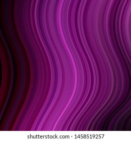Light Purple, Pink vector backdrop with circular arc. Colorful illustration in abstract style with bent lines. Template for your UI design.