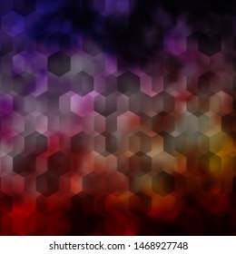 Light Purple, Pink vector backdrop with hexagons. Blur background with colorful hexagons. Pattern for texture of wallpapers.