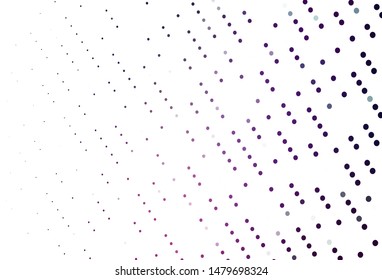 Light Purple, Pink vector backdrop with dots. Blurred decorative design in abstract style with bubbles. Design for business adverts.