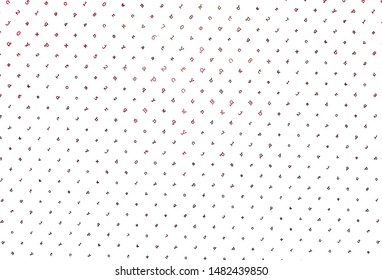 Light Purple, Pink vector backdrop with english symbols. Colored alphabet signs with gradient on white background. Best design for a college poster, banner.