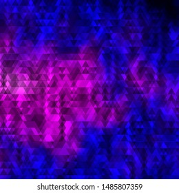 Light Purple, Pink vector backdrop with lines, triangles. Illustration with colorful gradient triangles. Template for wallpapers.