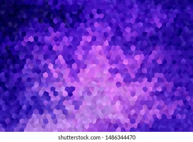 Light Purple, Pink vector backdrop with hexagons. Illustration with set of colorful hexagons. Pattern for landing pages.