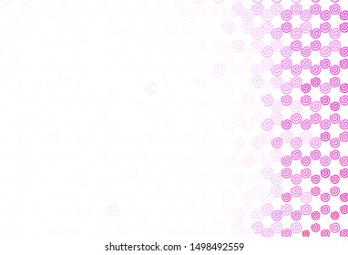 Light Purple, Pink vector backdrop with bent lines. Shining colorful illustration in simple style. Colorful wave pattern for your design.