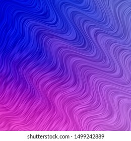 Light Purple, Pink vector backdrop with bent lines. Illustration in halftone style with gradient curves. Pattern for busines booklets, leaflets