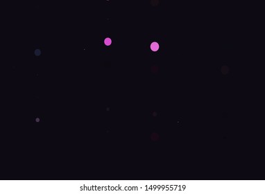 Light Purple, Pink vector backdrop with dots. Illustration with set of shining colorful abstract circles. Pattern of water, rain drops.
