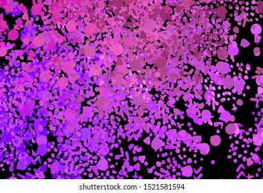 Light Purple, Pink vector backdrop with memphis shapes. Modern abstract illustration with colorful random forms. Best smart design for your business.