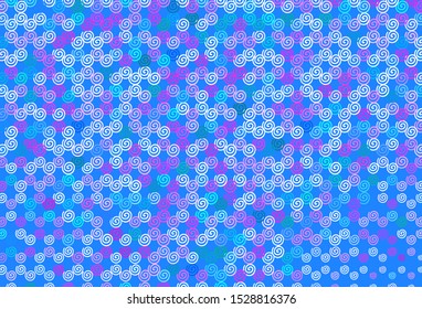 Light Purple, Pink vector backdrop with curved lines. A completely new colorful illustration in simple style. Colorful wave pattern for your design.