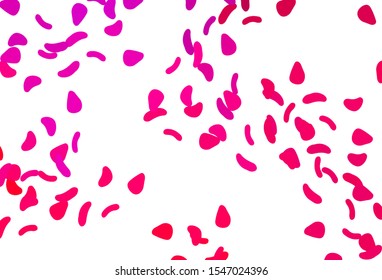 Light Purple, Pink vector backdrop with abstract shapes. Colorful chaotic forms with gradient in modern style. Simple design for your web site.