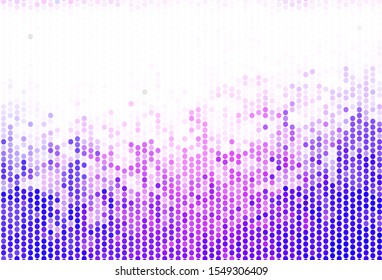 Light Purple, Pink vector backdrop with dots. Abstract illustration with colored bubbles in nature style. Pattern for futuristic ad, booklets.