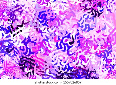 Light Purple, Pink vector backdrop with memphis shapes. Decorative design in abstract style with random forms. Best smart design for your business.