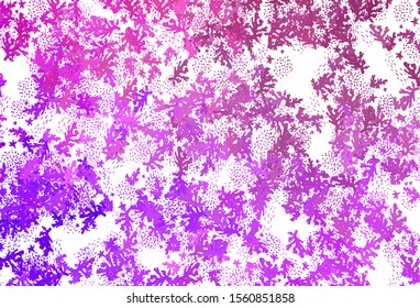 Light Purple, Pink vector backdrop with memphis shapes. Decorative design in abstract style with random forms. Modern design for your business card.