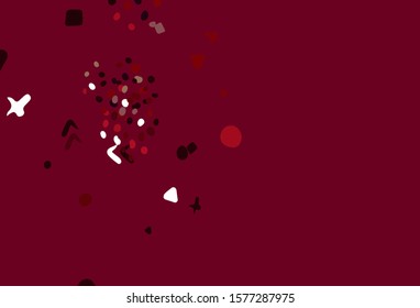 Light Purple, Pink vector backdrop with memphis shapes. Colorful chaotic forms with gradient in modern style. Modern design for your business card.