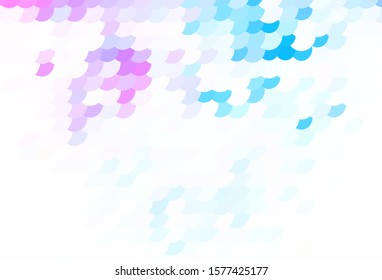 Light Purple, Pink vector backdrop with dots. Glitter abstract illustration with blurred drops of rain. New template for your brand book.