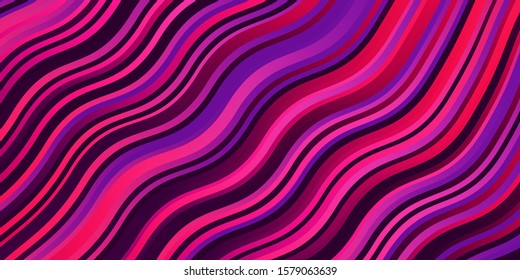 Light Purple, Pink vector backdrop with circular arc. Colorful abstract illustration with gradient curves. Smart design for your promotions.