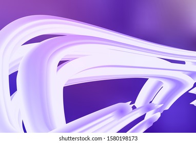 Light Purple, Pink vector backdrop with curved lines. Creative illustration in halftone style with gradient. Template for cell phone screens.