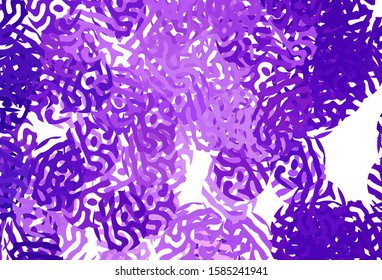 Light Purple, Pink vector backdrop with memphis shapes. Decorative design in abstract style with random forms. Modern design for your business card.