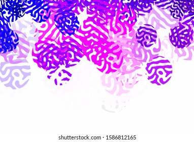 Light Purple, Pink vector backdrop with memphis shapes. Decorative design in abstract style with random forms. Modern design for your business card.