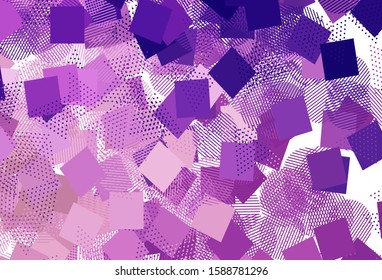 Light Purple, Pink vector backdrop with lines, circles, rhombus. Illustration with colorful circles, triangles, rectangles. Best design for poster, banner.