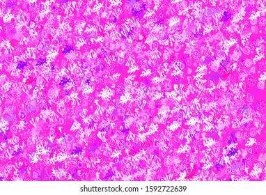 Light Purple, Pink vector backdrop with memphis shapes. Simple colorful illustration with abstract gradient shapes. Modern design for your business card.