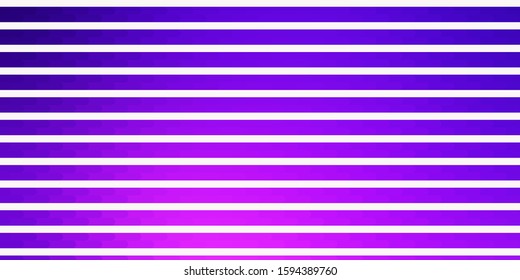 Light Purple, Pink vector backdrop with lines. Gradient illustration with straight lines in abstract style. Template for your UI design.