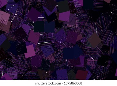 Light Purple, Pink vector backdrop with lines, circles, rhombus. Illustration with colorful circles, triangles, rectangles. Template for wallpapers.