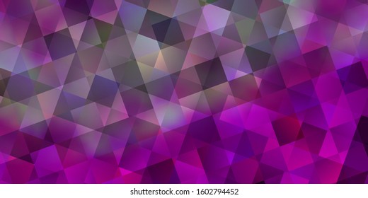 Light Purple, Pink vector backdrop with lines, rhombus. Illustration with colorful triangles, rectangles. Best design for posters, banners.