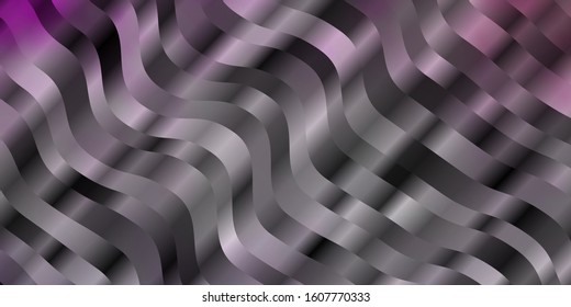 Light Purple, Pink vector backdrop with bent lines. Colorful illustration in circular style with lines. Template for cellphones.